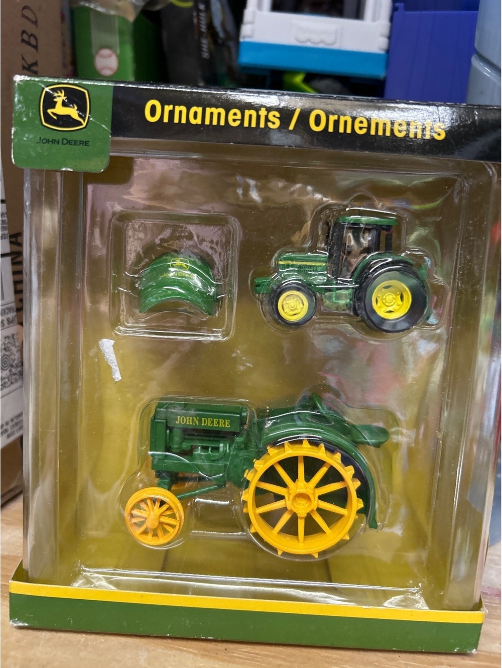 John Deere Tractor Ornaments Set - Vintage Style Tractor Decorations